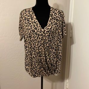 Animal print nursing top